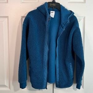 Nike girls Teal Sherpa Jacket size medium